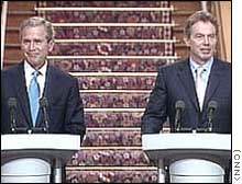 Bush and Blair = Oliver Harry and Stanley Laurel?