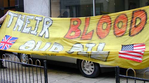 Protest at Manchester Army Careers Office