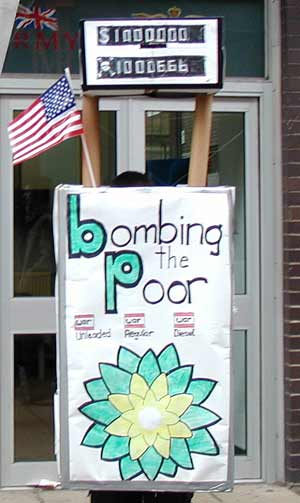 Protest at Manchester Army Careers Office