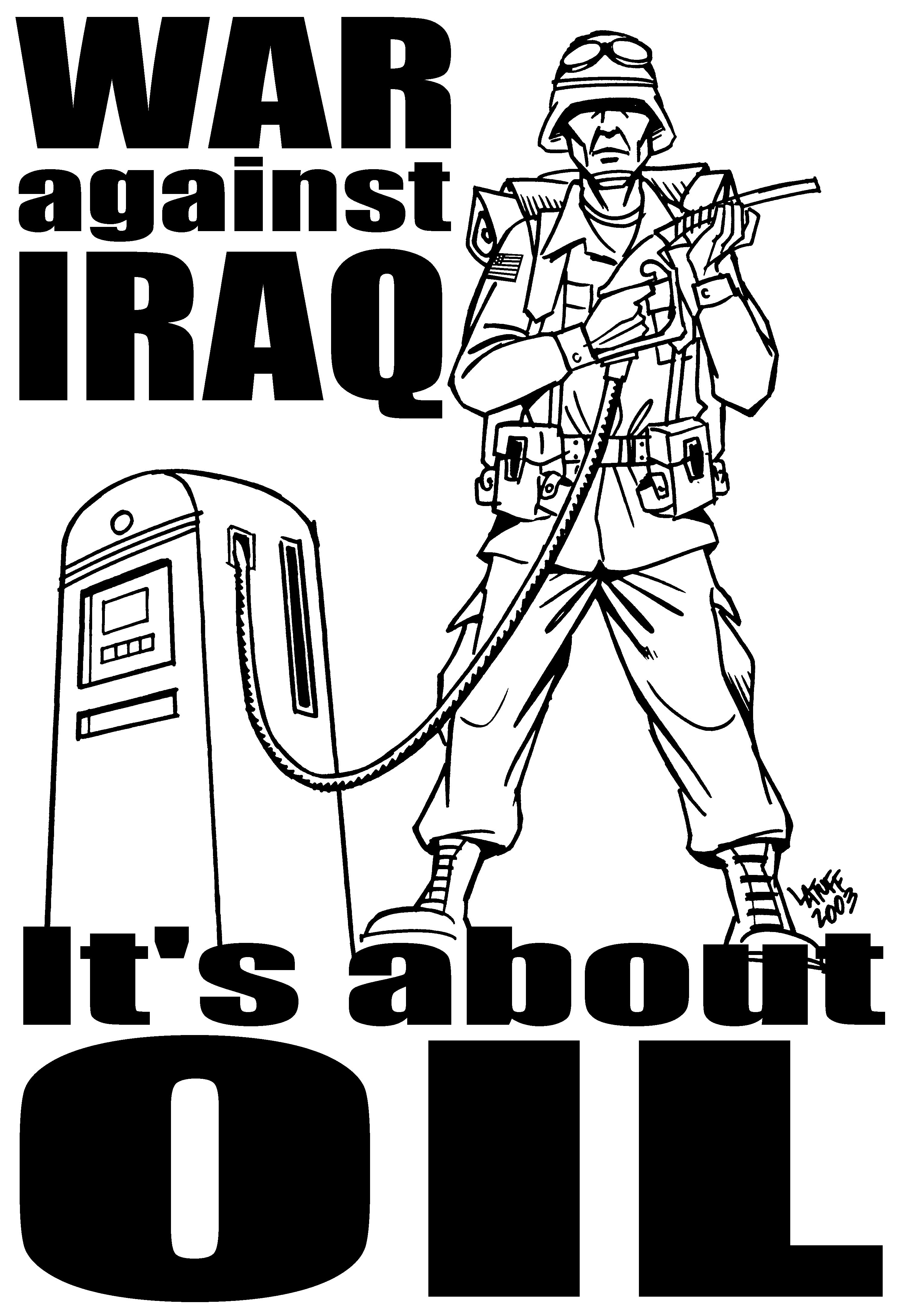 IT'S ABOUT OIL poster (hi-resolution version) by Latuff