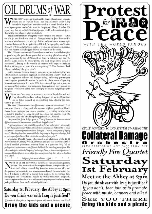 Bath Critical mass for peace - Saturday 1st 2pm