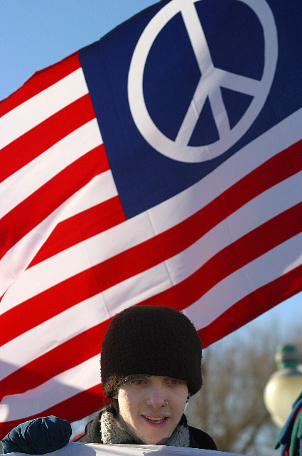 Photos Anti War Ottawa Canada. -30C