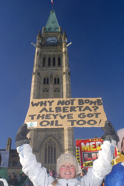 Photos Anti War Ottawa Canada. -30C