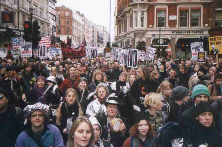 Pics of Rhythm Of Resistance sambaing at London F15 protest