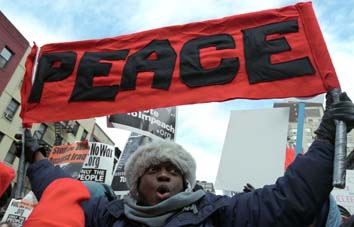 New York City Anti War Demo 15th Feb- Pix