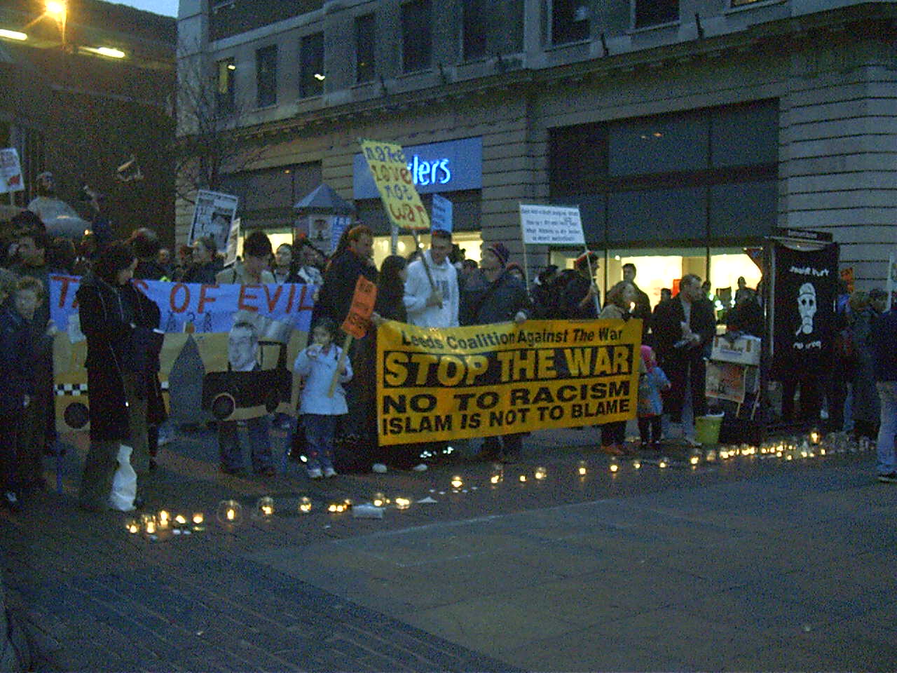 Leeds Candle-lit Vigil Peace Protest