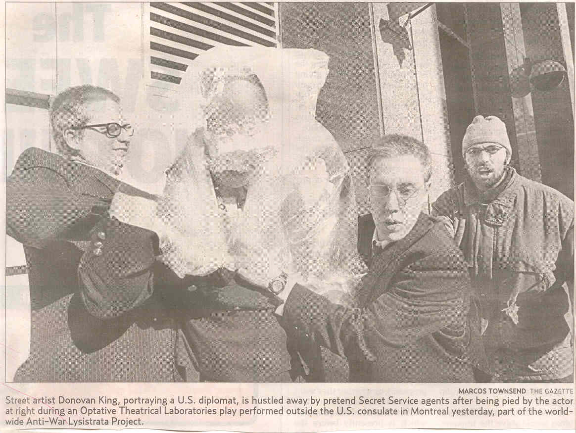 ANTI-WAR LYSISTRATA PROJECT: Quebec actors out in force