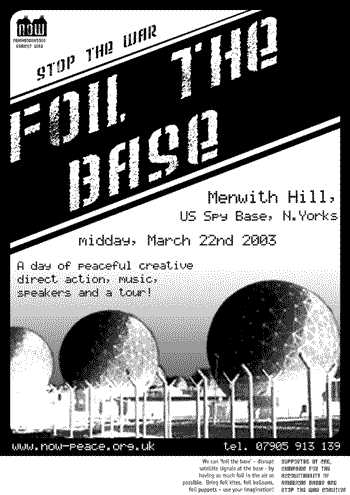 Foil the Base at Menwith Hill, new poster