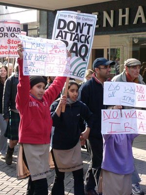 Worcester marches against war (saturday)