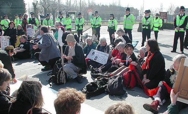 Grannies Blockade Fairford Pics