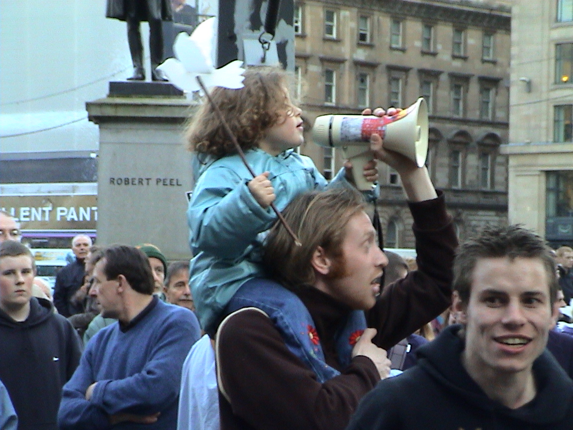 fantastic day of protests in Glasgow!