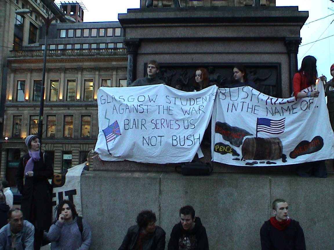 fantastic day of protests in Glasgow!