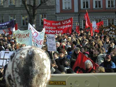 Stockholm anti war demo