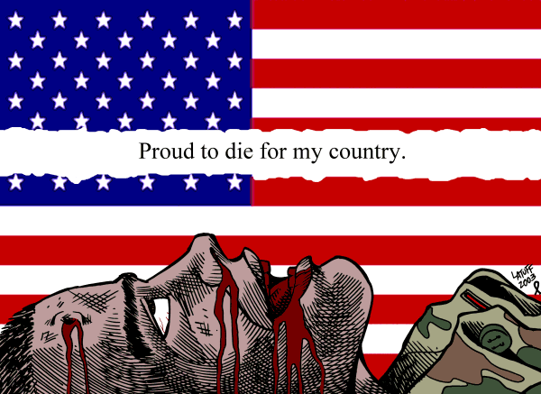 Proud to die for my country (by Latuff)