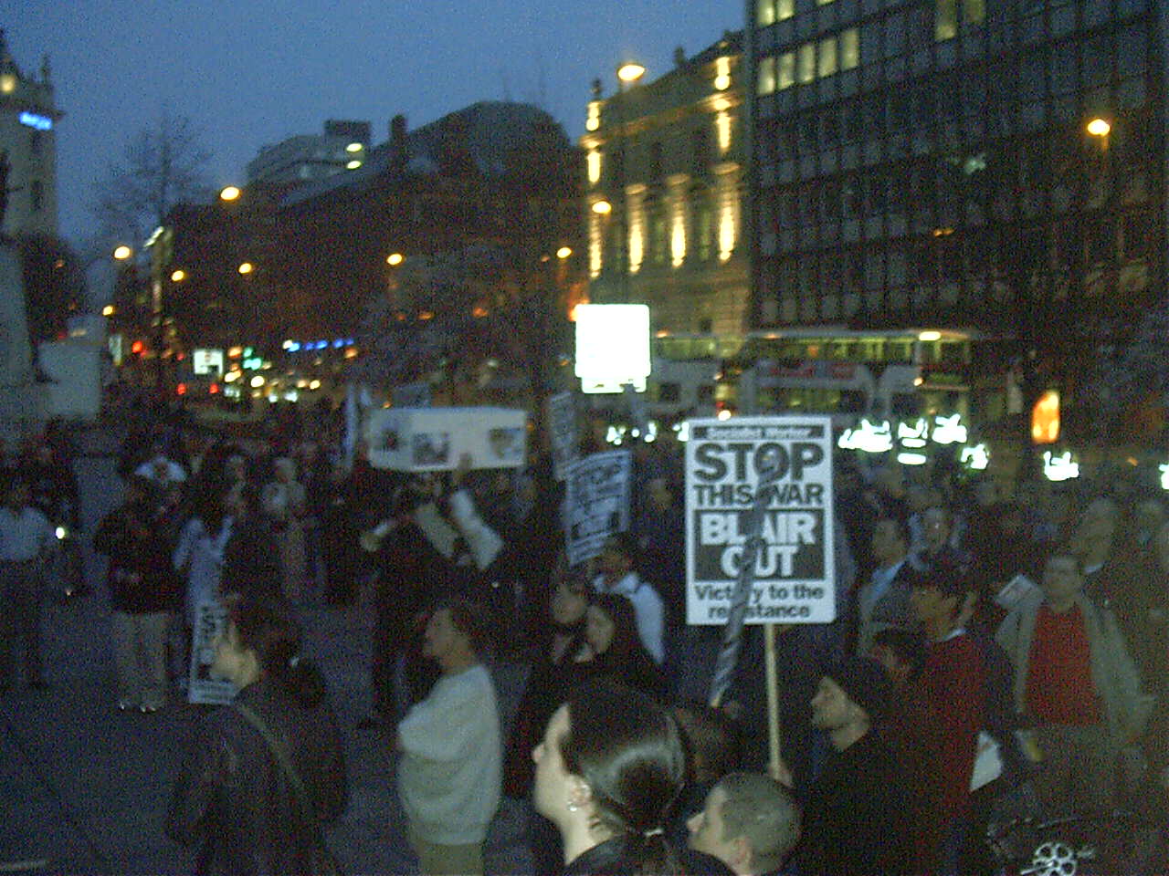 Leeds M27 Protests Mark 1 Week of Illegal War & Target BBC