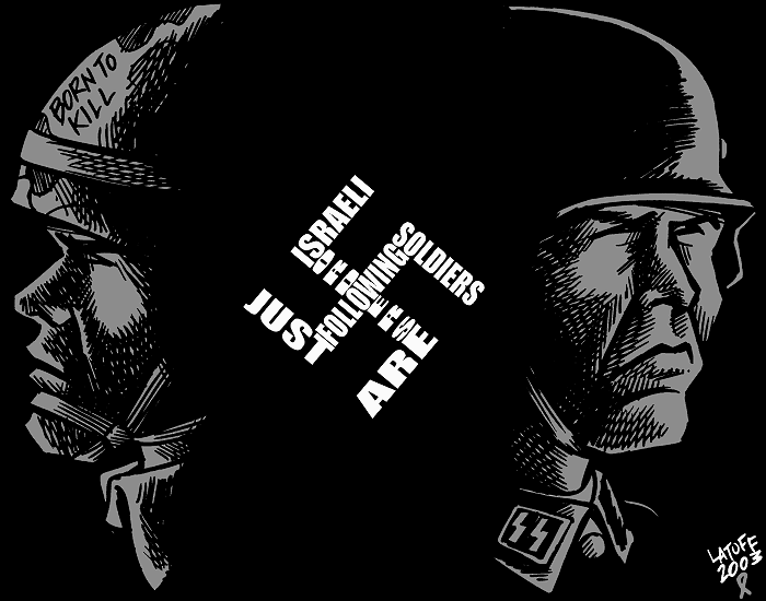 Just following orders (by Latuff)