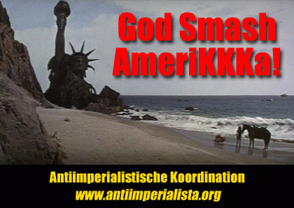Stop the War! Defend Iraq! God smash America!