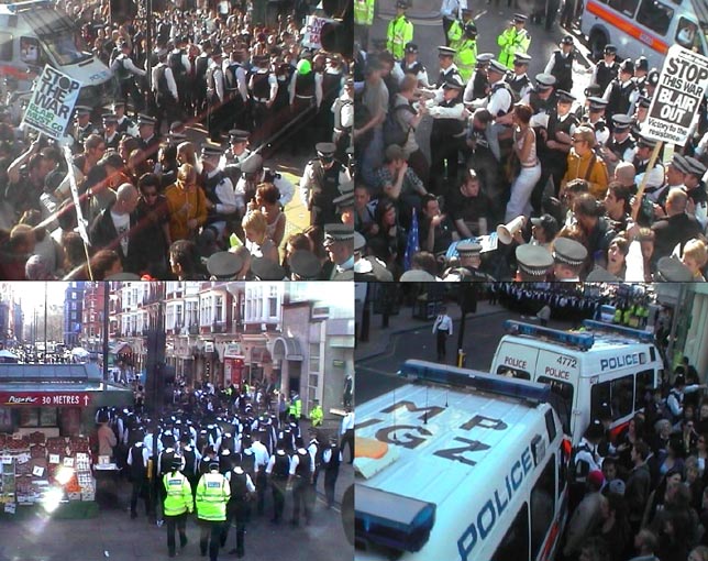 Police Clear Oxford St After US Embassy March : pics