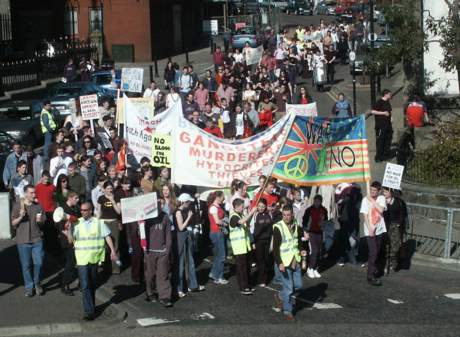 Derry Protests against Bush visit.