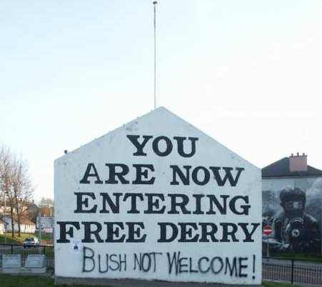 Derry Protests against Bush visit.