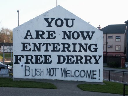 Widespread Protest at Bush Visit