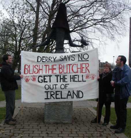 Widespread Protest at Bush Visit