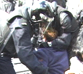 Peaceful protesters made Belfast riot police back down