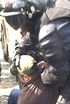 Peaceful protesters made Belfast riot police back down