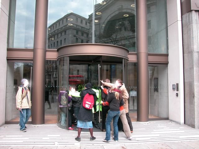 Exxon, MoD and army targeted in central London