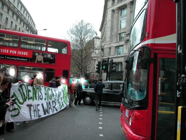 Exxon, MoD and army targeted in central London