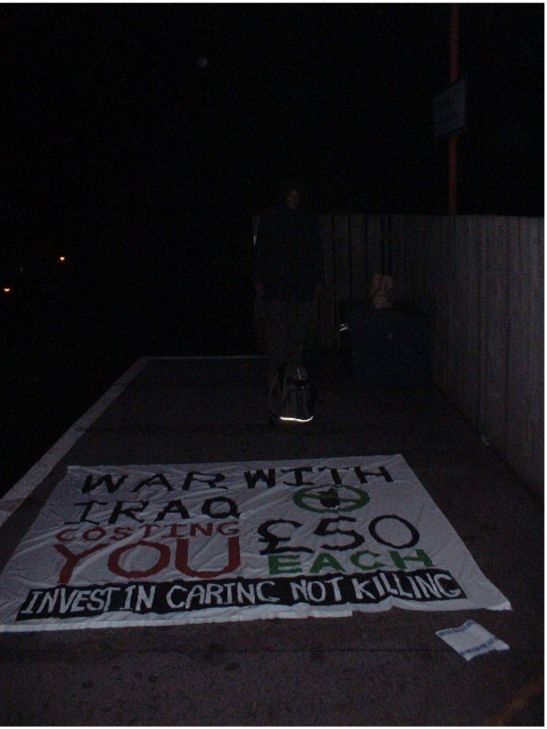 Budget day banner drop (pictures)