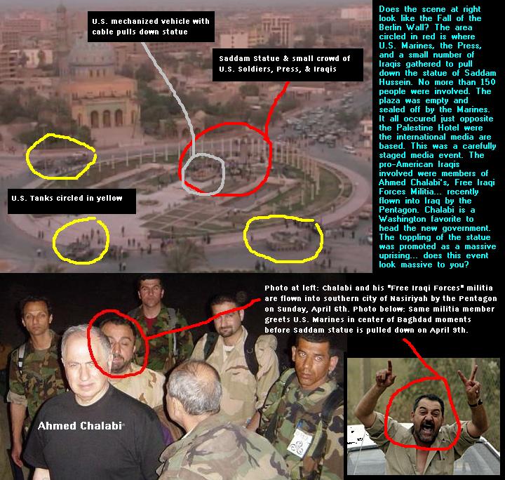 Staged "toppling" of the Iraqi regime was propaganda stunt