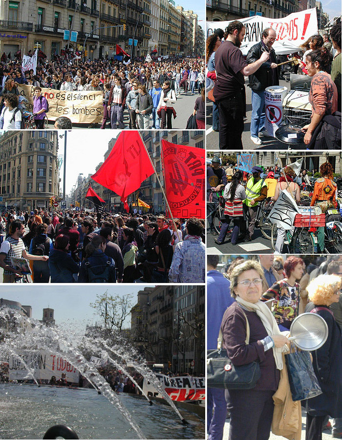 Barcelona against the war: protests and strike!
