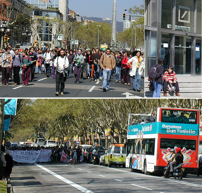 Barcelona against the war: protests and strike!