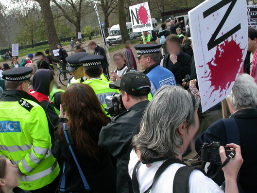 Photos of police harrasement and arrest at the April 12th Demo