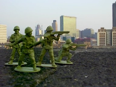 LITTLE PLASTIC GUYS AGAINST WAR!