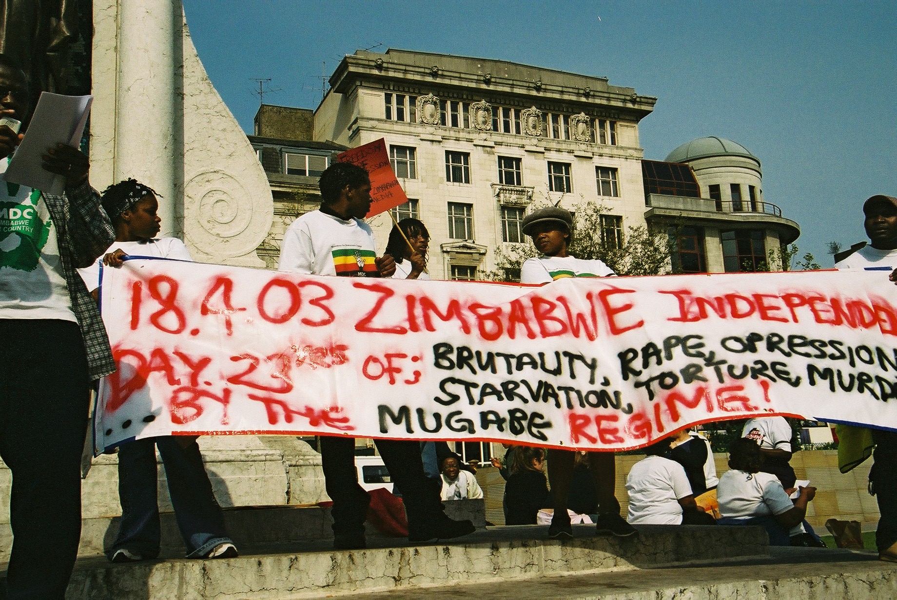 pics. Zimbabwe Human Rights Demo Manchester 18th April