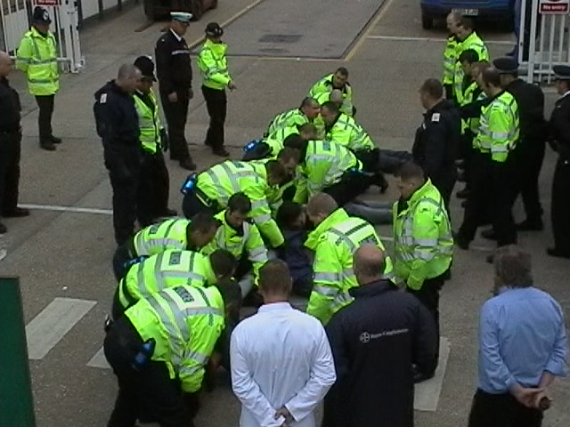 Photos from blockade