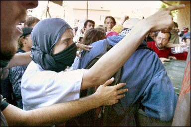 French Police Teargas Anarchists in G8 Eve Clash