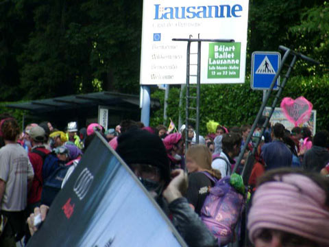 Pics from G8 Evian (Pinks gassed at Lausanne 1st June)