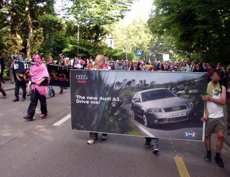 Pics from G8 Evian (Pinks gassed at Lausanne 1st June)