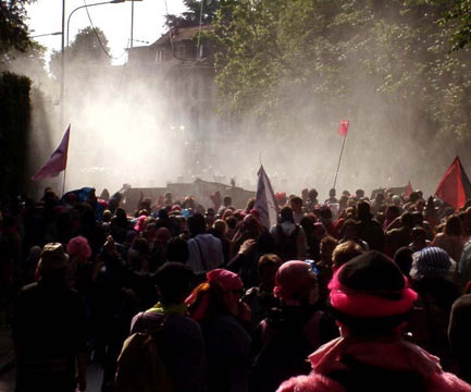 Pics from G8 Evian (Pinks gassed at Lausanne 1st June)