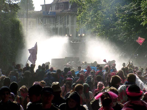 Pics from G8 Evian (Pinks gassed at Lausanne 1st June)