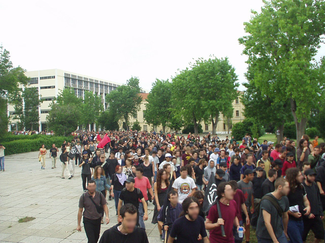 the demo starts inside the university