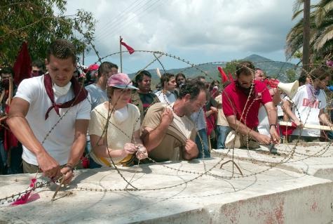 removing the barbed wire