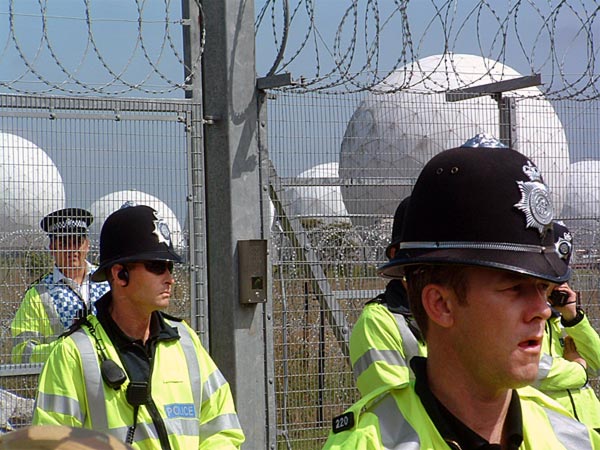 globocops - defending the domes at Menwith Hill