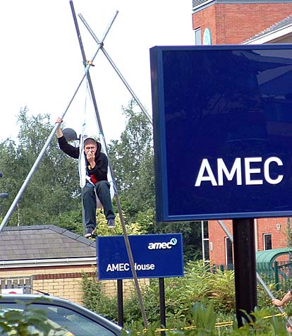 a 20 foot hight scaffold tripod used