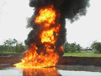 burning of spilled oil in the environment