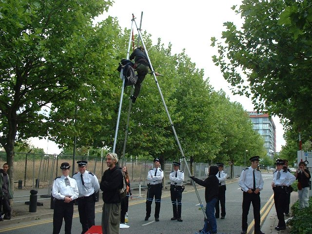 tripods blocked on access roads