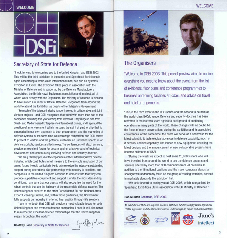 geoff hoon - welcome to dsei